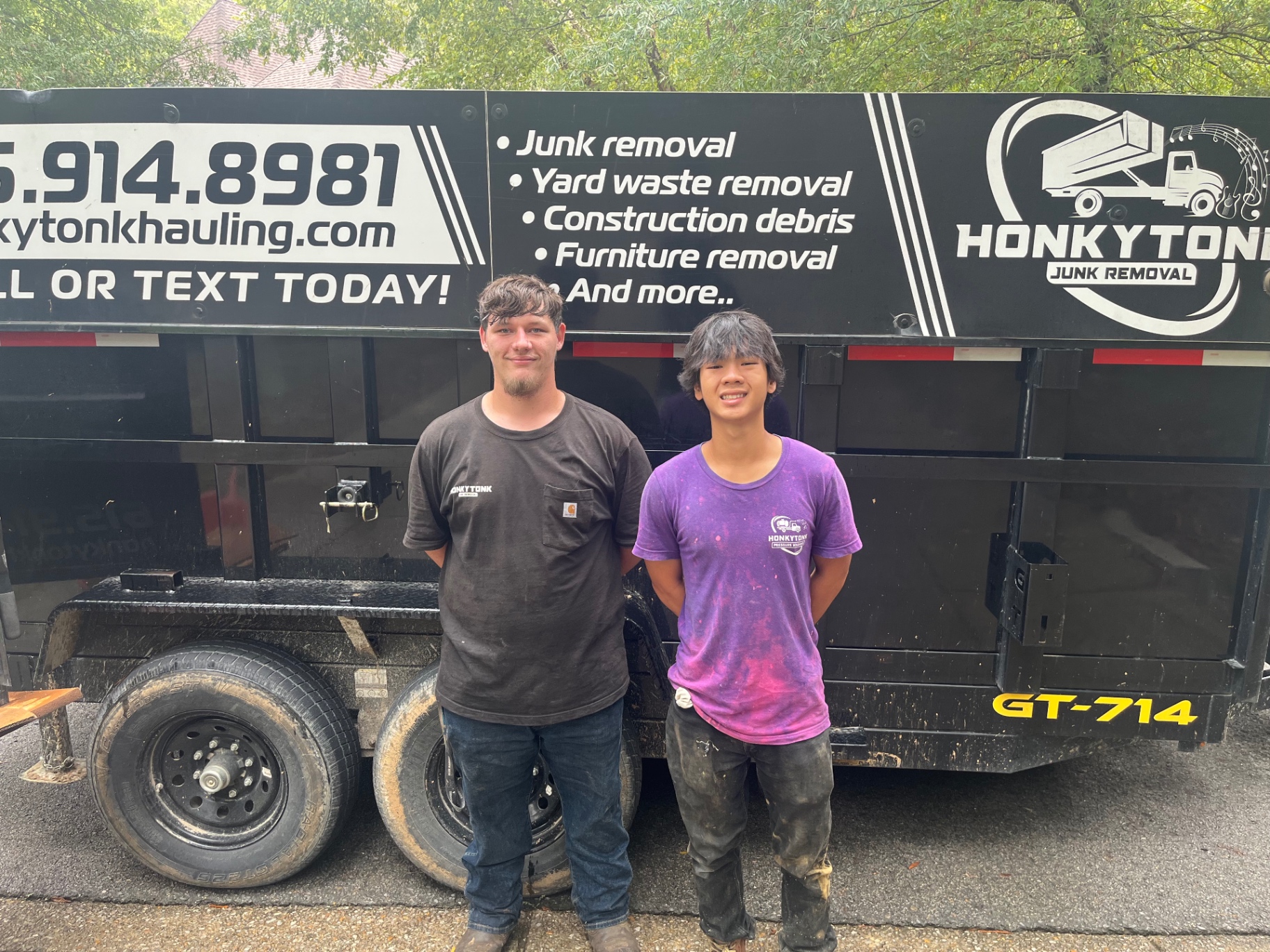 Jack with the Honky Tonk Junk Removal team in Nashville