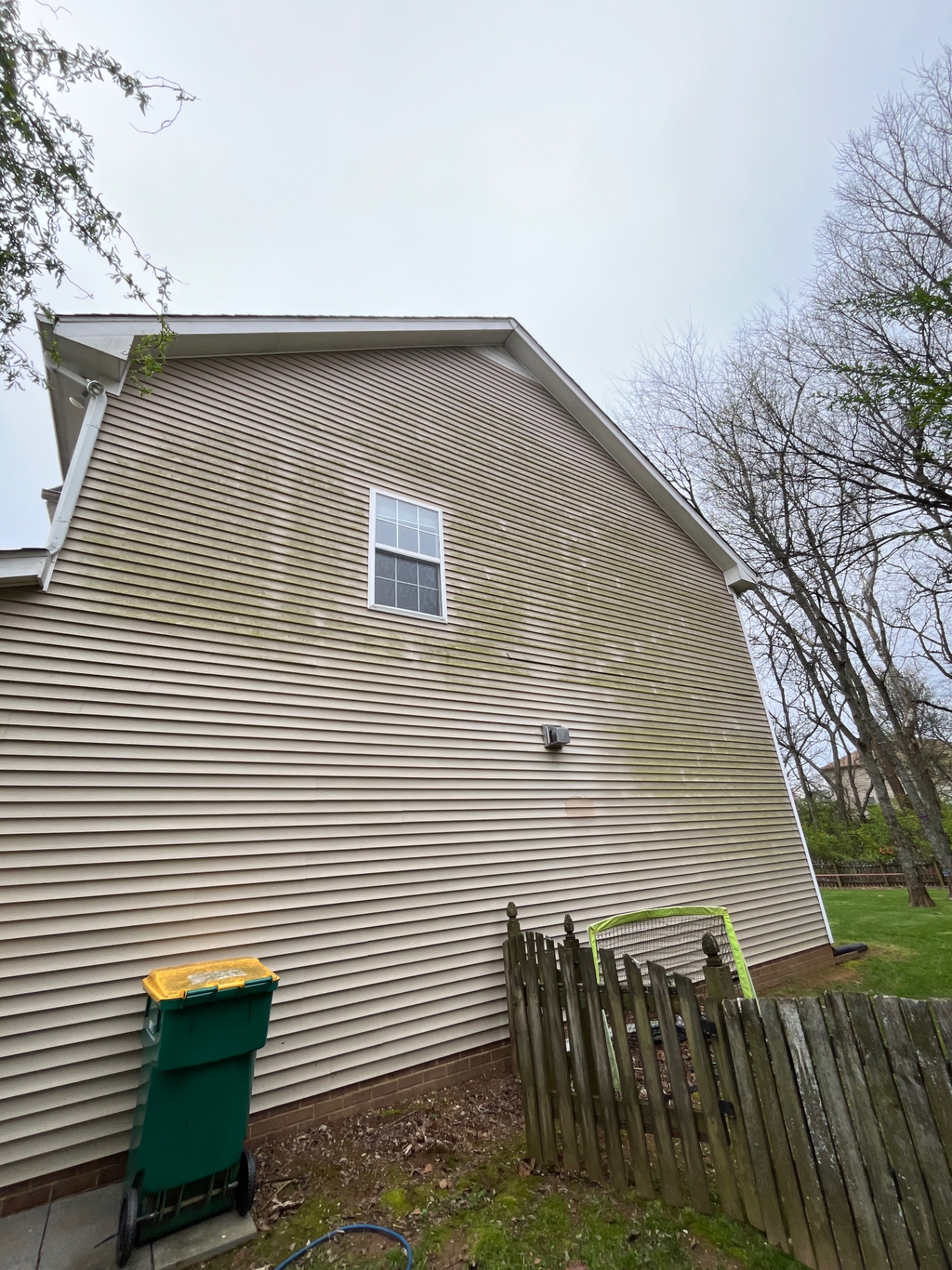 House siding before and after soft wash